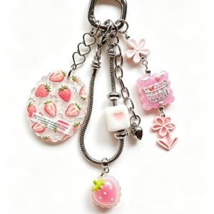 strawberry keychain